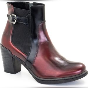 Dromedaris Women's Red Black Guinevere Ankle Boots 42 (US 11.5 - 12)